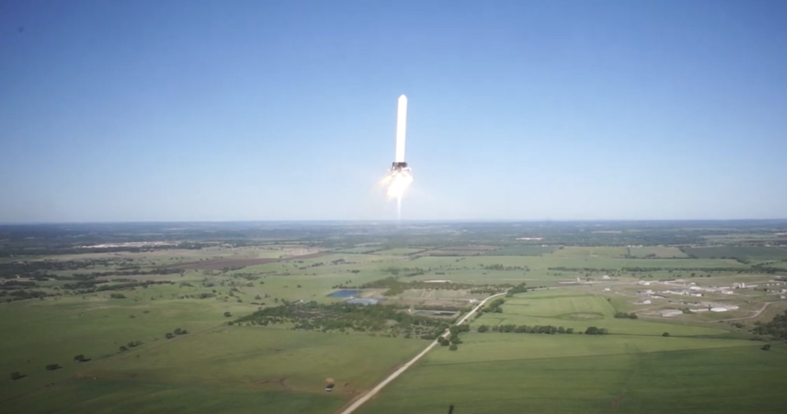 Grasshopper high over the McGregor site, seen from the camera drone.
